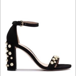 Stuart Weitzman More Pearls Block Heel 8.5
